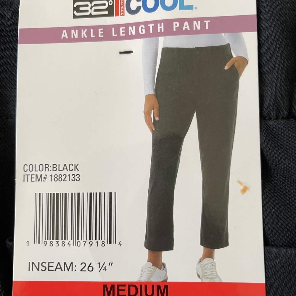 NWT 32 Degrees Women's Black Ankle Pants